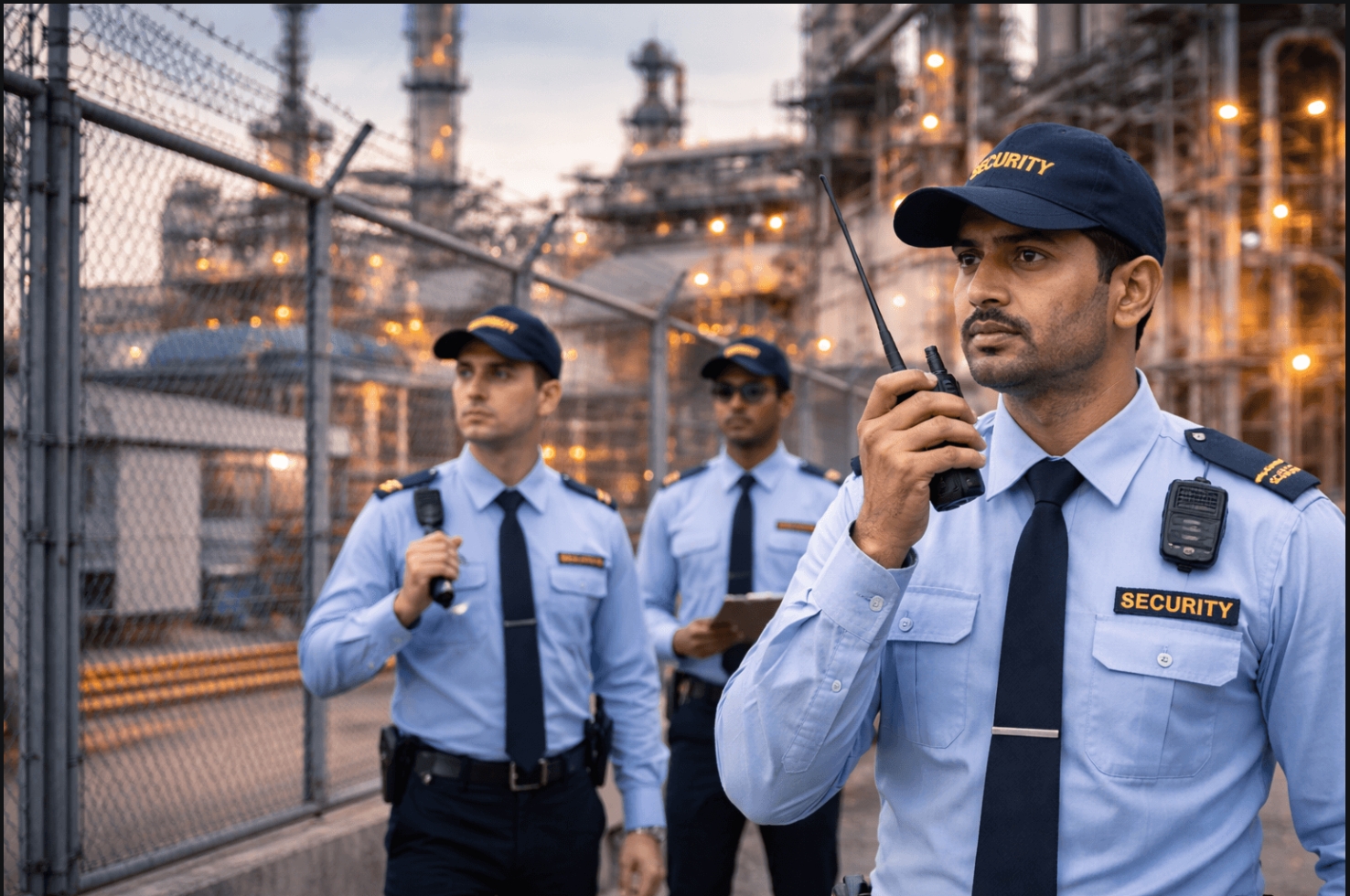 Kalpatharu Security Officers conducting patrol at industrial facility
